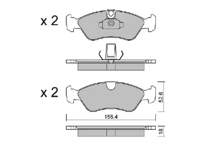 Комплект тормозных колодок AISIN BPOP-1016